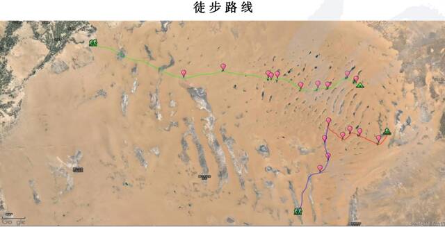 项目宣传材料上展示的徒步路线