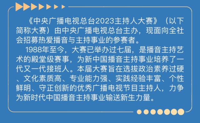 中央广播电视总台2023主持人大赛