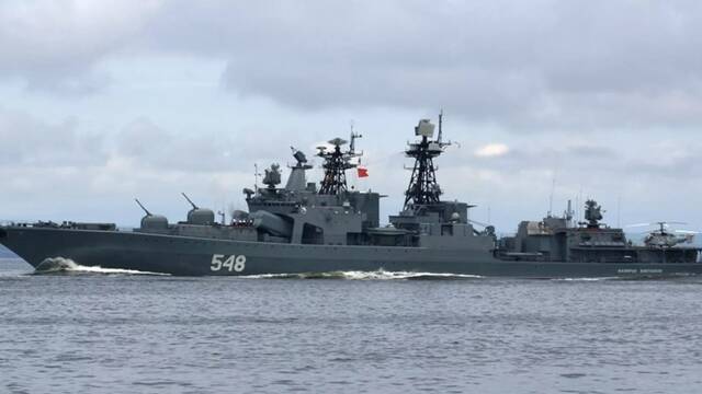 俄媒：俄太平洋舰队在日本海演习，反潜舰搜索并摧毁假想敌潜艇