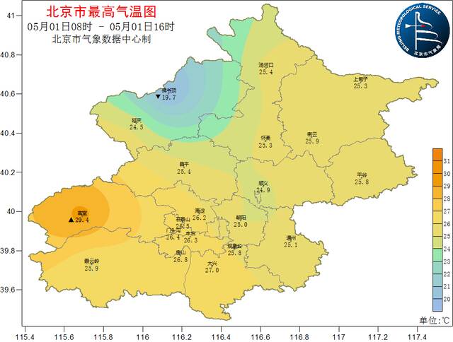 五一假期过半，北京今天后半夜大部分地区将有阵雨或雷阵雨