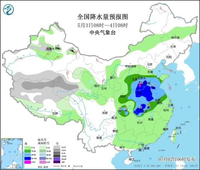 五一假期过半 中东部地区强降雨提前返岗