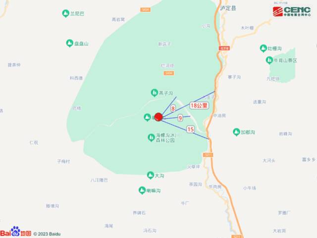 四川甘孜州泸定县发生4.5级地震，震源深度10千米