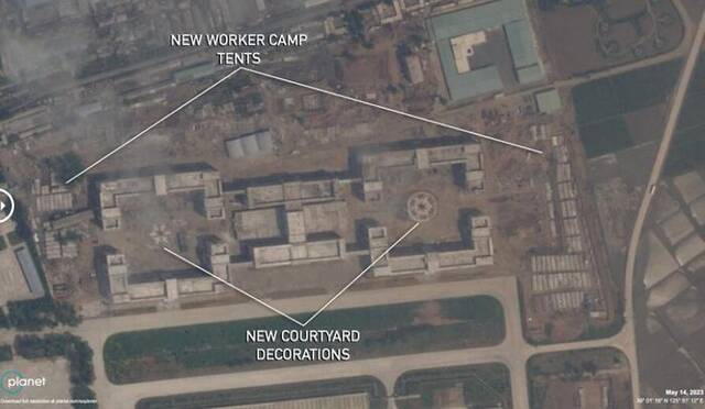 卫星照片显示：朝鲜在平壤郊外集结部队，或为祖国解放战争胜利70周年阅兵式准备
