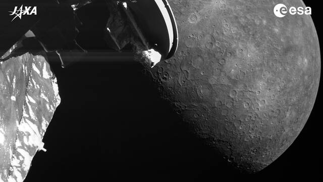 BepiColombo探测器飞越水星拍摄到令人惊叹的图像