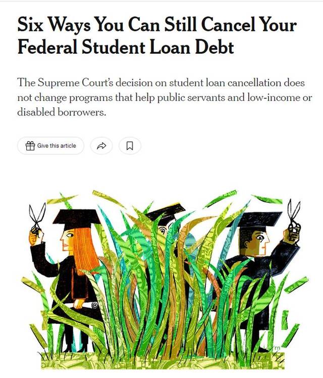 拜登学生贷款减免计划被裁定违宪，《纽约时报》称“死了就能免还贷”，被骂惨
