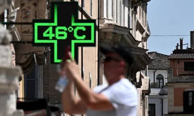 ▲意大利部分地区气温超过46℃