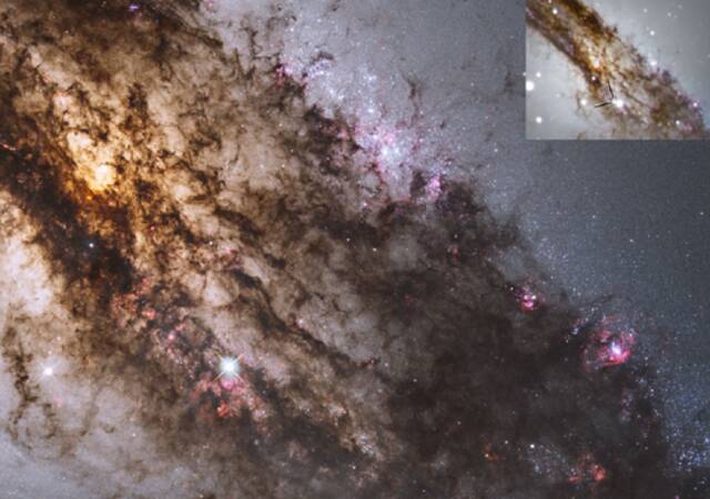 科学家研究的这颗超新星名为SN2016adj，是在2016年首次被发现，位于半人马座A星系，距离地球1000万-1600万光年，他们利用5年半的时间，观察分析了这颗超新星周围逐渐消失的区域。