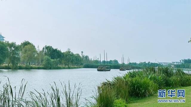 扬州运河三湾生态文化公园。新华网徐琰摄