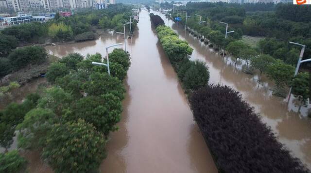 拒马河花田路8月6日积水情况