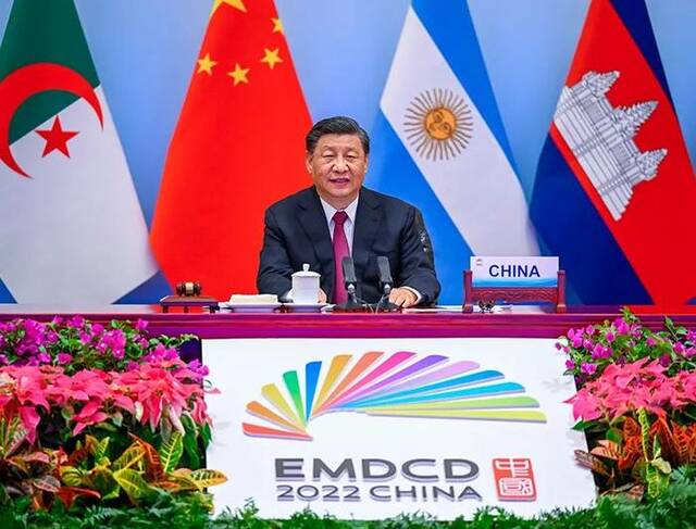 △2022年6月24日晚，国家主席习近平在北京以视频方式主持全球发展高层对话会并发表重要讲话。