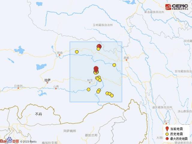 西藏林芝市波密县发生4.3级地震