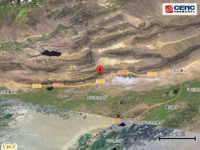 新疆喀什地区伽师县发生4.3级地震