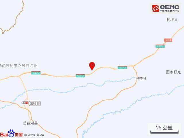 新疆喀什地区伽师县发生4.3级地震