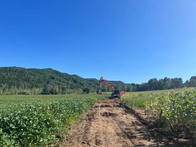 这是8月24日拍摄的大海林林区一处防火道路抢修现场。新华社记者董宝森摄