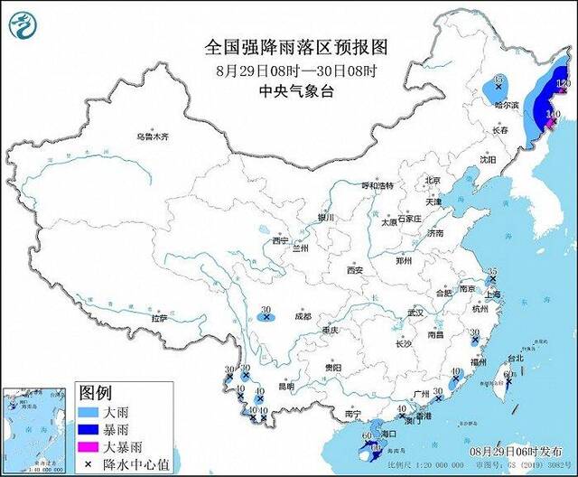 暴雨蓝色预警继续：黑龙江吉林等地局地有大暴雨