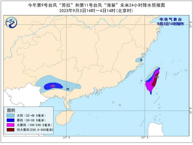 台风红色预警继续：“海葵”已加强为超强台风级