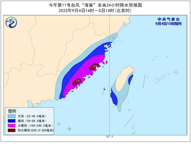 连下三天！台风“海葵”将登陆闽粤，这些地方警惕极端降雨