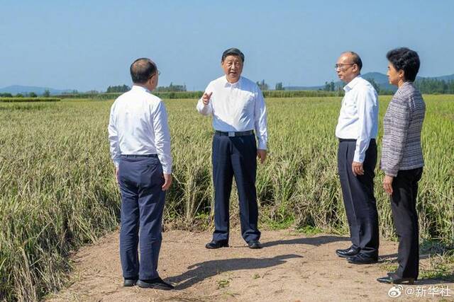 习近平在黑龙江尚志市看望慰问受灾群众