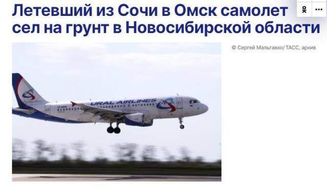 针对客机紧急迫降事件 俄调查当局：已刑事立案