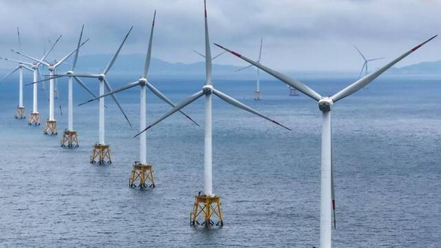 福建平潭外海海上风电项目全容量并网发电