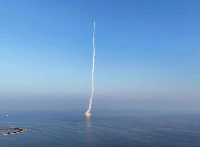 “谷神星一号”海射型运载火箭在海阳海域发射升空图源：IC