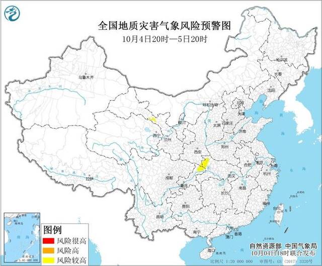 地质灾害黄色预警：湖北、重庆等地部分地区发生地质灾害的气象风险较高