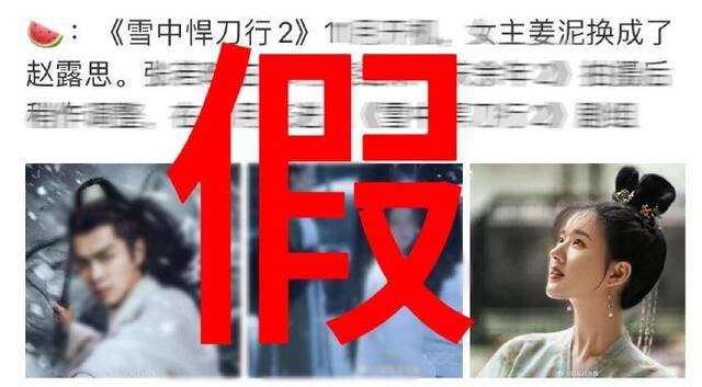 赵露思方否认出演《雪中悍刀行2》