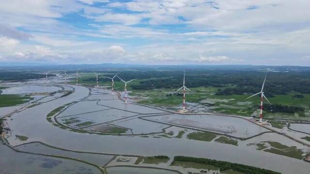 国家电投投资承建的孟加拉国首个集中式风电项目并网发电