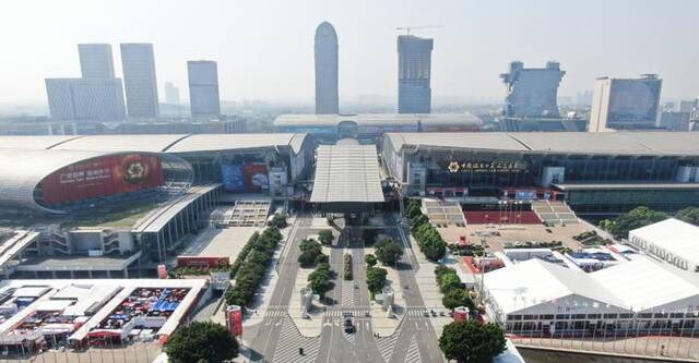 广交会举办地外景（2023年10月14日摄，无人机照片）。