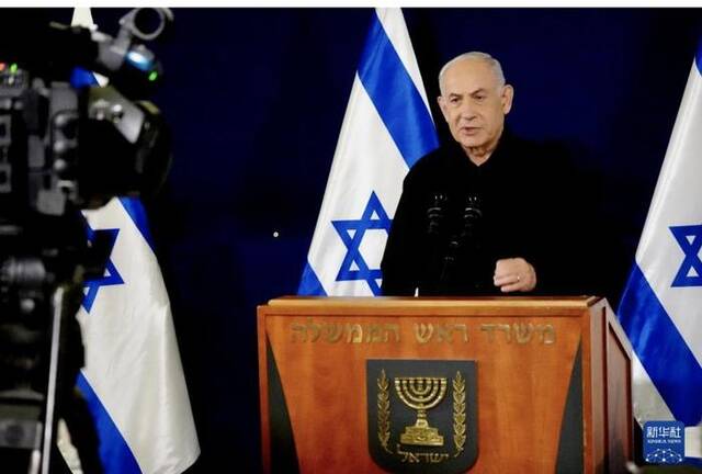 ▲以色列总理内塔尼亚胡拒绝了“停火呼吁”新华社发