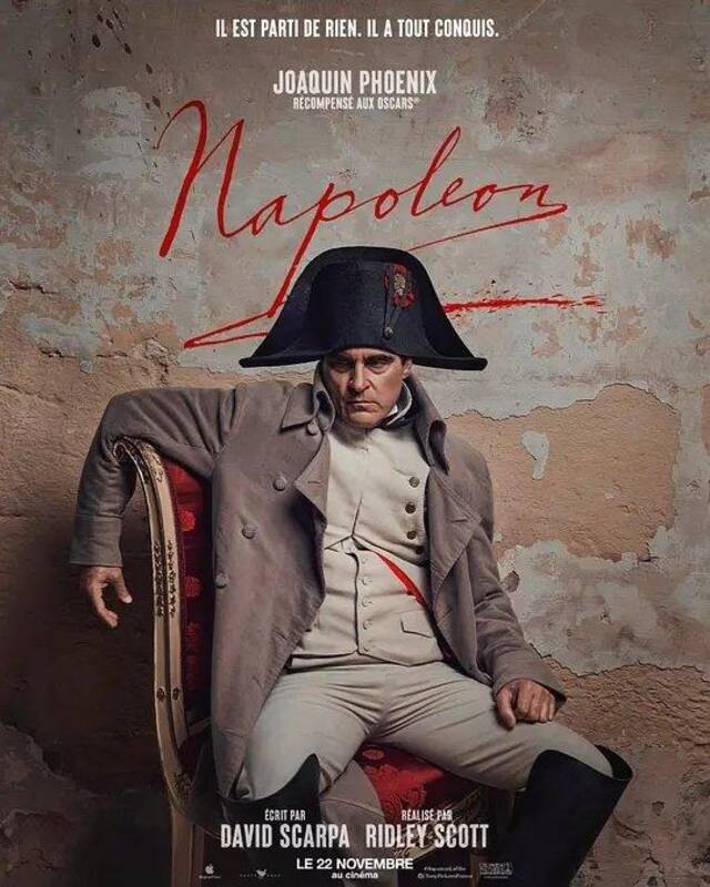 “小丑”影帝菲尼克斯主演，《拿破仑》将于22日在北美上映