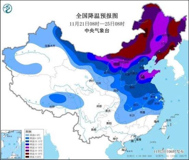 寒潮、暴雪、大风三预警齐发，明起北京气温骤降，千万别“忘穿秋裤”