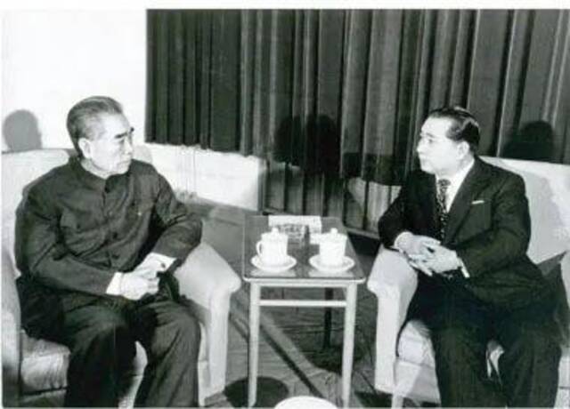 ·&nbsp1974年，周总理接见池田（右）。