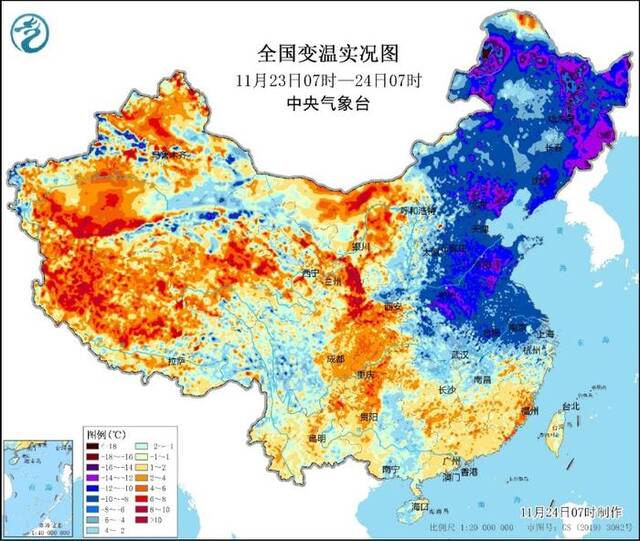 中东部气温大跌，未来10天影响我国的冷空气都较频繁