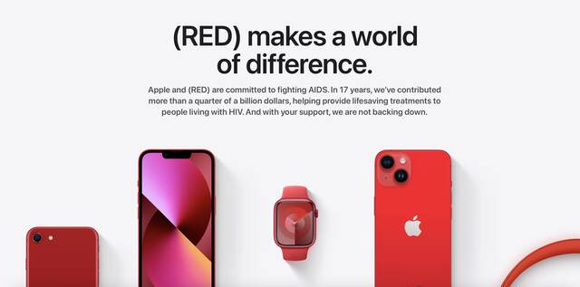 苹果宣布向（RED）全球基金会至多捐出 100 万美元，基于假日购物季 Apple Pay 销售额