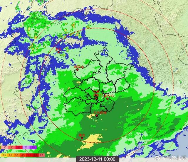 北京市大部分地区已出现降雪 房山一地降雪量5.5毫米