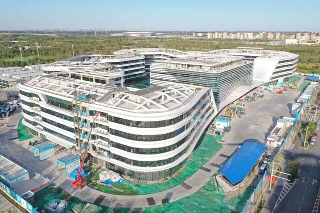 中国卫星网络集团有限公司雄安新区总部（2023年9月30日摄，无人机照片）。新华社记者朱旭东摄
