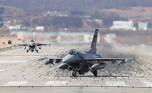 F-16是驻韩美国空军的主力战机