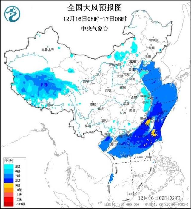 强寒潮抵达江南华南 最低气温0℃线将南压至黔南和江南北部一带