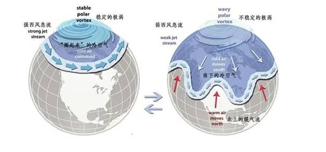 极区大气环流示意图。中国气象报图