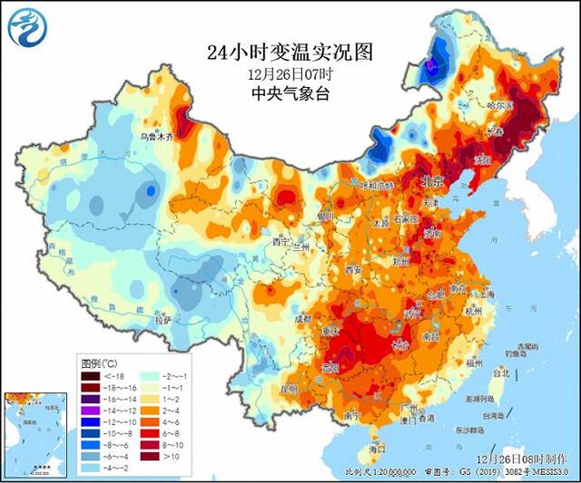 中央气象台：冷空气势力不强大部地区气温回升 ，华北黄淮等地有霾天气