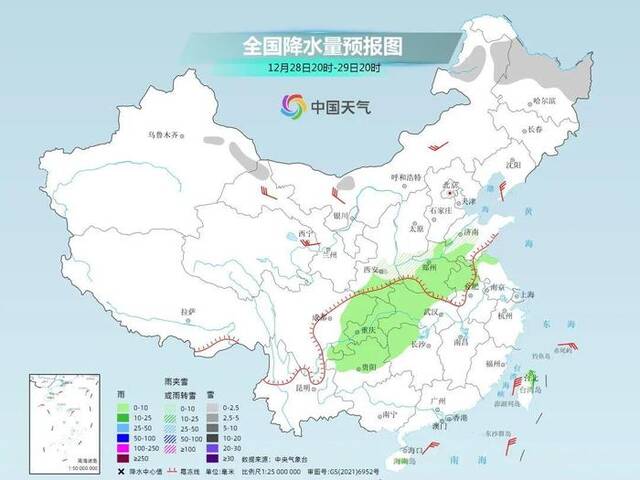 南方回暖 华北黄淮雾霾上线 冷空气将参与“跨年”