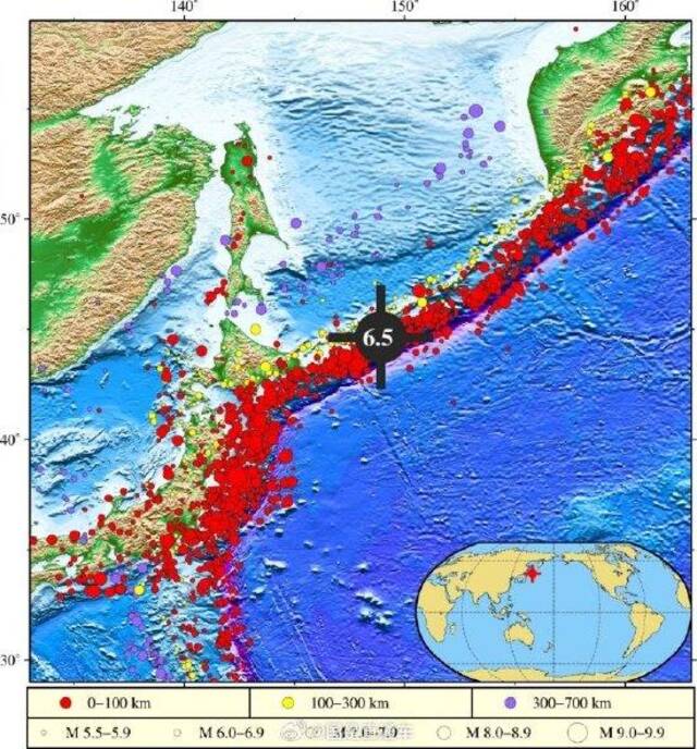 千岛群岛发生6.5级地震，或引发局地海啸