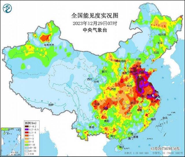 中央气象台：雾和霾天气进入影响最重时段 30日傍晚起减弱