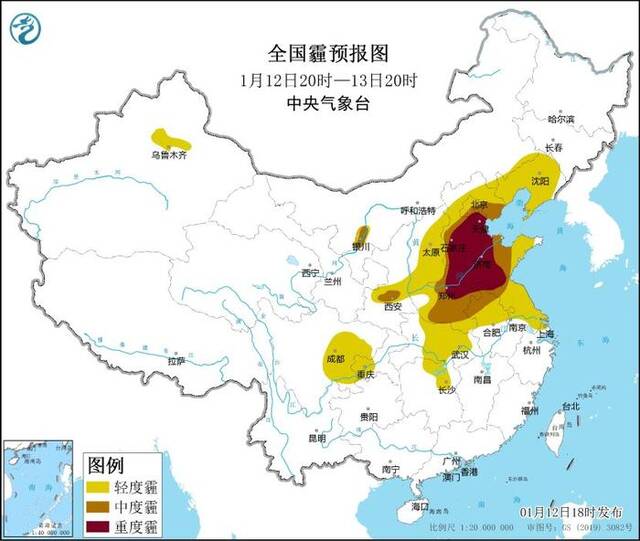 河北山东河南江苏等地有大雾 华北黄淮霾天气