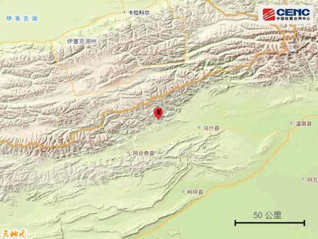 新疆阿克苏地区乌什县发生4.7级地震，震源深度10千米
