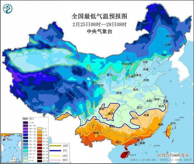 低温黄色预警继续：湖北湖南等省份局地气温较常年偏低7℃以上