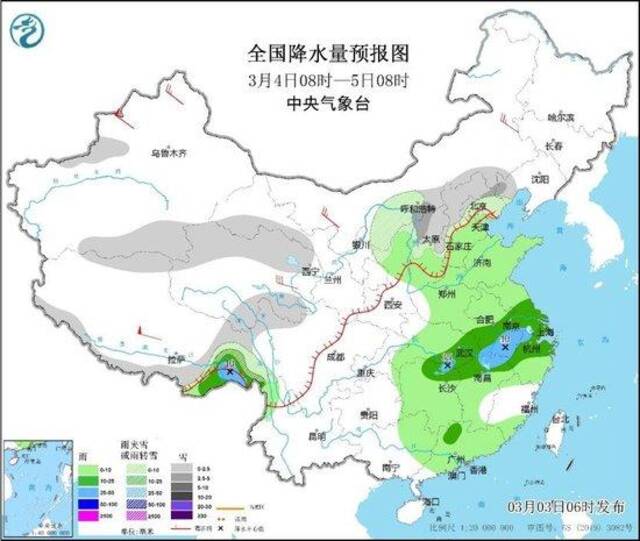 西藏西部仍有强降雪   4日起将有冷空气影响我国