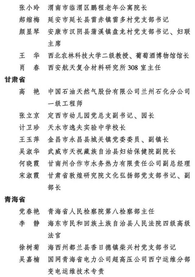 2023年度全国三八红旗手标兵、全国三八红旗手、全国三八红旗集体全名单公布