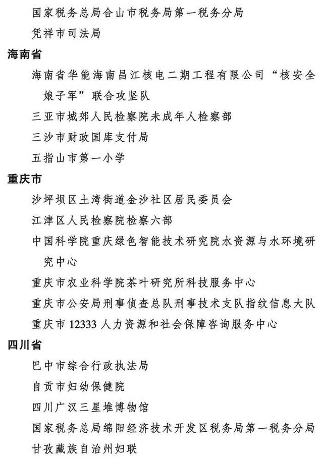 2023年度全国三八红旗手标兵、全国三八红旗手、全国三八红旗集体全名单公布